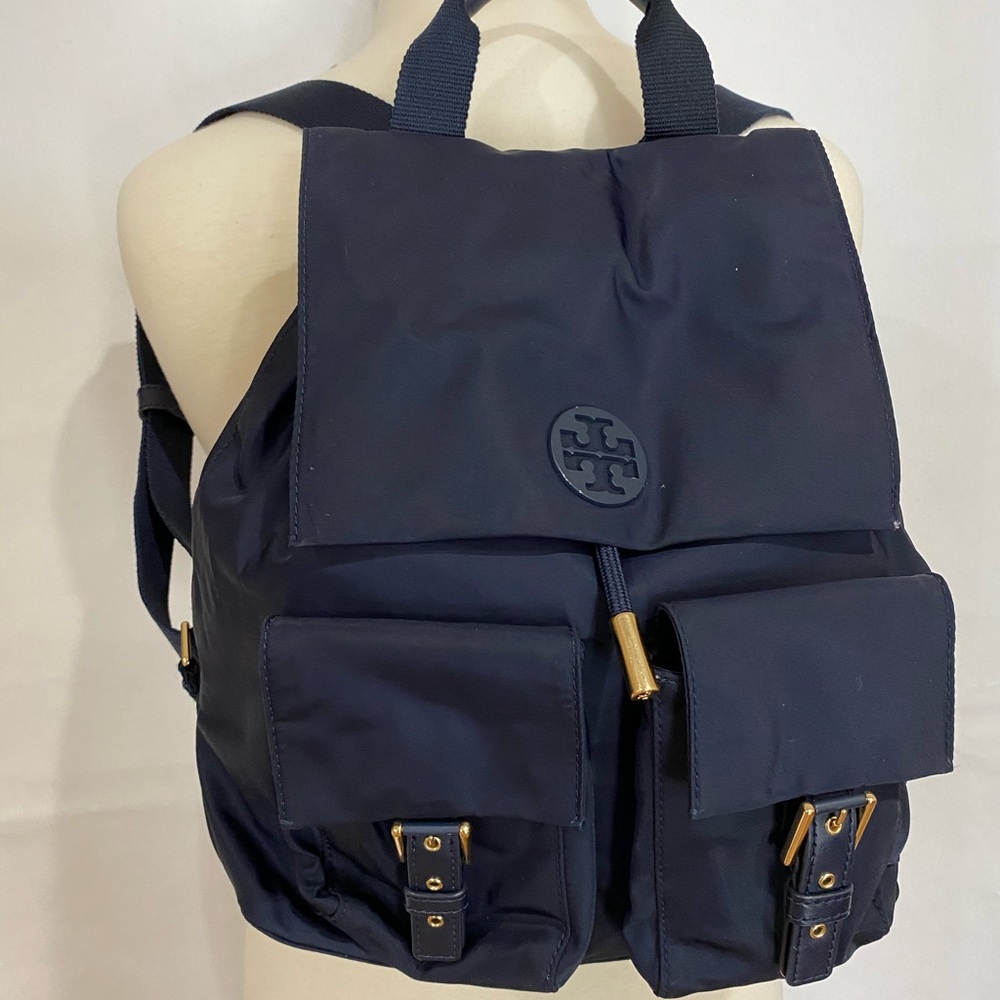 Tory Burch Nylon Flap Backpack